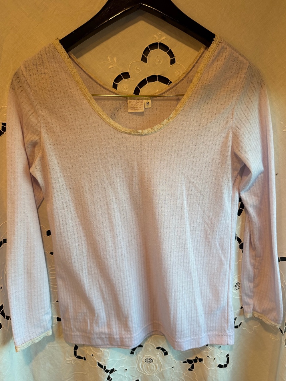 Vintage Patagonia Capilene Womens M Lavender Long Sleeve Made USA Gorpcore Trail
